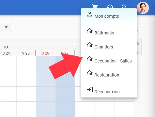 Basculer entre les différents plannings