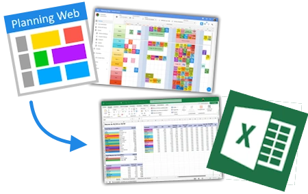 exportation planning dans excel